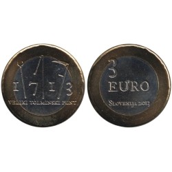 SLOVENIE - 3 euros -  300è anniversaire grande révolte de Tolmin - 2013