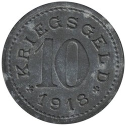 ALLEMAGNE - BALINGEN - 28.1 - Monnaie de nécessité - 10 pfennig 1918