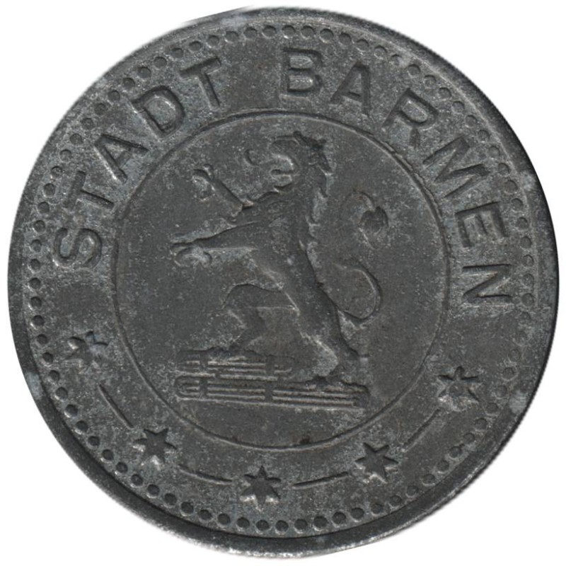 ALLEMAGNE - BARMEN - 30.1 - Monnaie de nécessité - 10 pfennig 1917