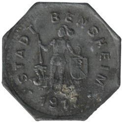 ALLEMAGNE - BENSHEIM - 34.3 - Monnaie de nécessité - 10 pfennig 1917