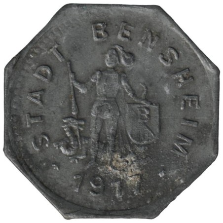 ALLEMAGNE - BENSHEIM - 34.3 - Monnaie de nécessité - 10 pfennig 1917