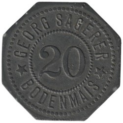 ALLEMAGNE - BODENMAIS - GEORG SAGERER - Monnaie de nécessité - 20 pfennig