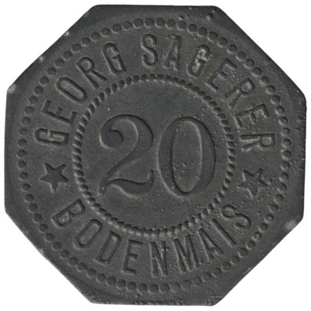 ALLEMAGNE - BODENMAIS - GEORG SAGERER - Monnaie de nécessité - 20 pfennig
