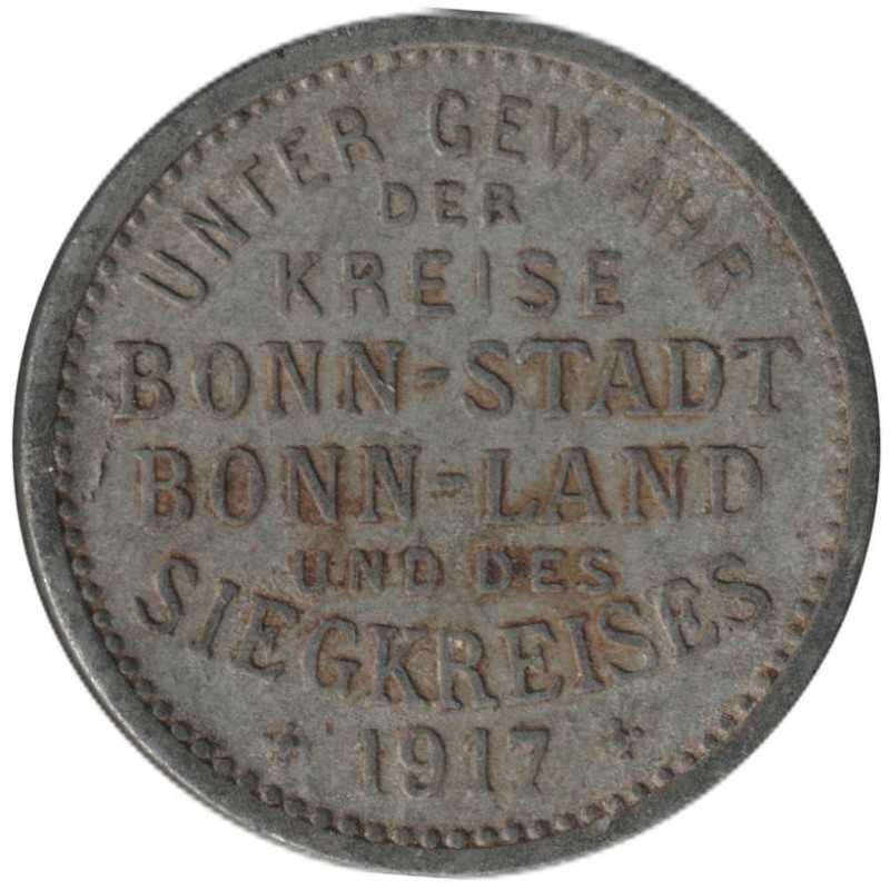 ALLEMAGNE - BONN - 52.2 - Monnaie de nécessité - 10 pfennig 1917