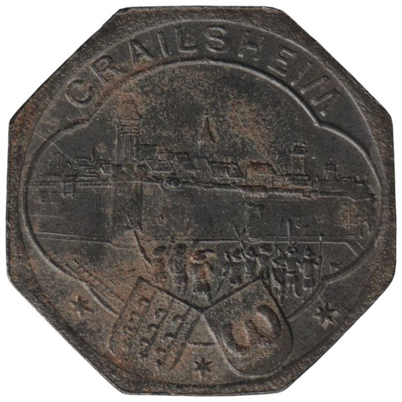 ALLEMAGNE - CRAILSHEIM - 83.5 - Monnaie de nécessité - 10 pfennig 1918