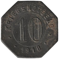 ALLEMAGNE - CRAILSHEIM - 83.5 - Monnaie de nécessité - 10 pfennig 1918