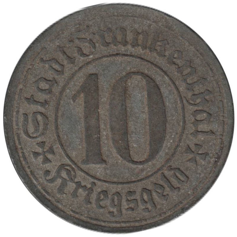 ALLEMAGNE - FRANKENTHAL - 135.5 - Monnaie de nécessité - 10 pfennig 1917