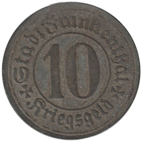 ALLEMAGNE - FRANKENTHAL - 135.5 - Monnaie de nécessité - 10 pfennig 1917