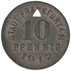ALLEMAGNE - FRANKFURT - 136.1A - Monnaie de nécessité - 10 pfennig 1917
