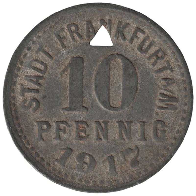 ALLEMAGNE - FRANKFURT - 136.1A - Monnaie de nécessité - 10 pfennig 1917