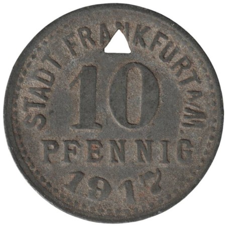 ALLEMAGNE - FRANKFURT - 136.1A - Monnaie de nécessité - 10 pfennig 1917