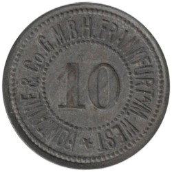 ALLEMAGNE - FRANKFURT - FONTAINE & CO - Monnaie de nécessité - 10 pfennig