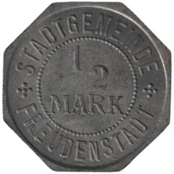 ALLEMAGNE - FREUDENSTADT - 138.5 - Monnaie de nécessité - 1/2 Mark
