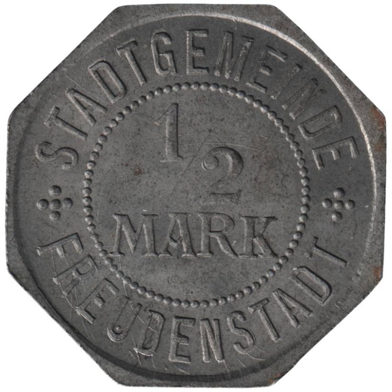ALLEMAGNE - FREUDENSTADT - 138.5 - Monnaie de nécessité - 1/2 Mark