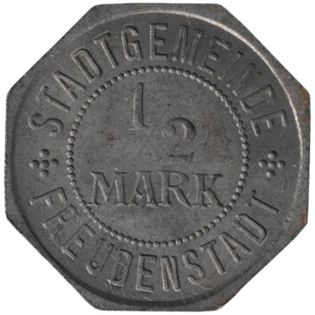 ALLEMAGNE - FREUDENSTADT - 138.5 - Monnaie de nécessité - 1/2 Mark