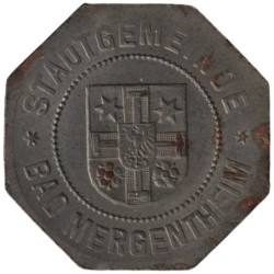 ALLEMAGNE - MERGENTHEIM - 330.3 - Monnaie de nécessité - 50 pfennig 1918