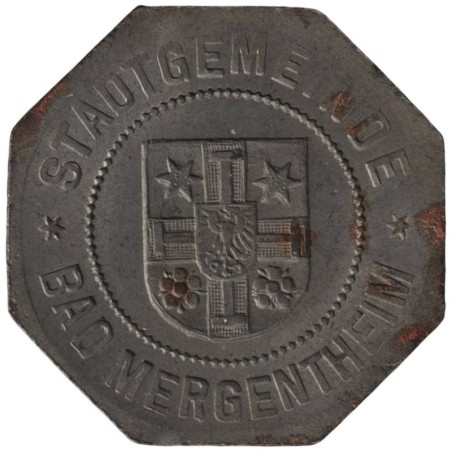 ALLEMAGNE - MERGENTHEIM - 330.3 - Monnaie de nécessité - 50 pfennig 1918