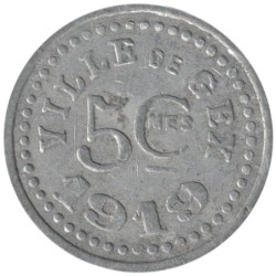 GEX - 1.1 - Monnaie de nécessité - 5 centimes 1919 - TB