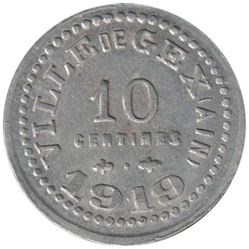 GEX - 1.2 - Monnaie de nécessité - 10 centimes 1919 - TB