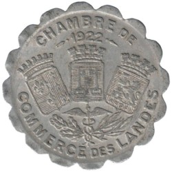 LANDES - 1.7 - Monnaie de nécessité -  25 centimes 1922 - TTB