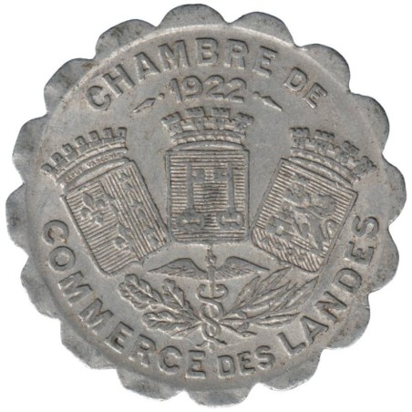 LANDES - 1.7 - Monnaie de nécessité -  25 centimes 1922 - TTB