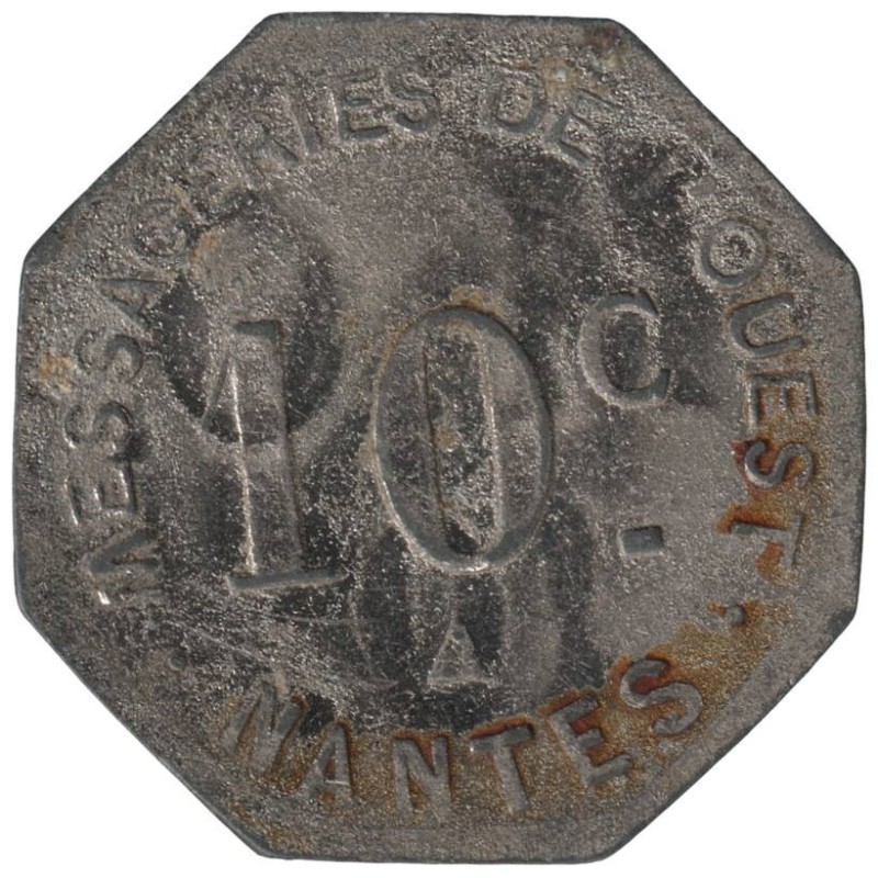 NANTES - 6.1 - Monnaie de nécessité - 10 centimes - TB