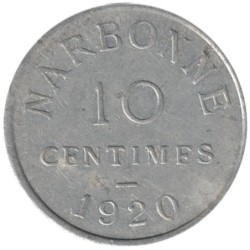 NARBONNE - 1.1 - Monnaie de nécessité - 10 centimes 1920 - TB