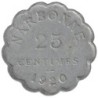 NARBONNE - 1.3 - Monnaie de nécessité - 25 centimes 1920 - TB