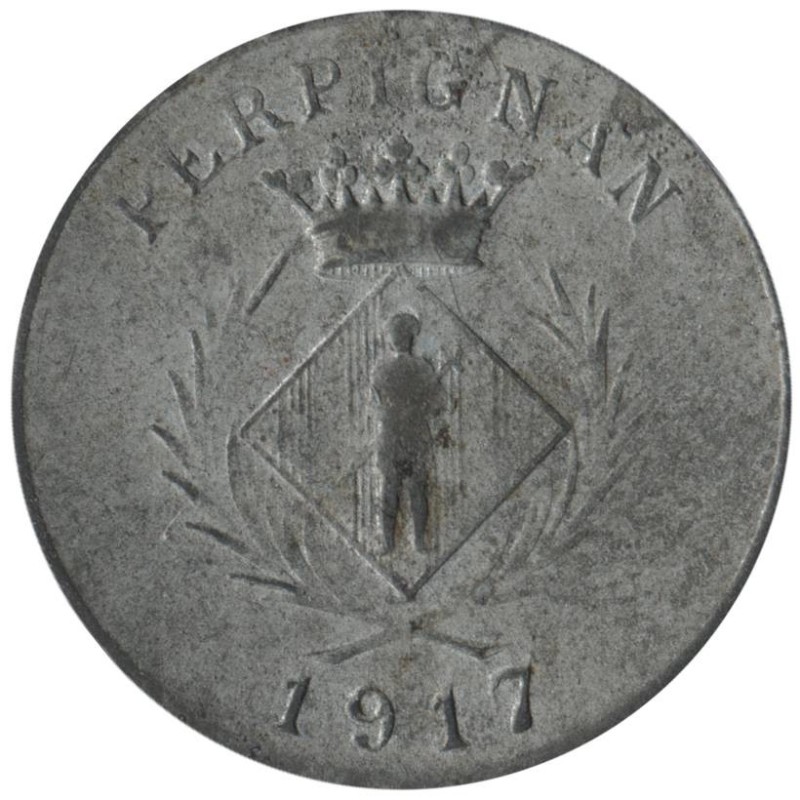 PERPIGNAN - 1.1 - Monnaie de nécessité - 5 centimes 1917 - TB