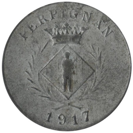 PERPIGNAN - 1.1 - Monnaie de nécessité - 5 centimes 1917 - TB
