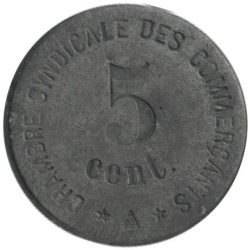 PERPIGNAN - 1.1 - Monnaie de nécessité - 5 centimes 1917 - TB