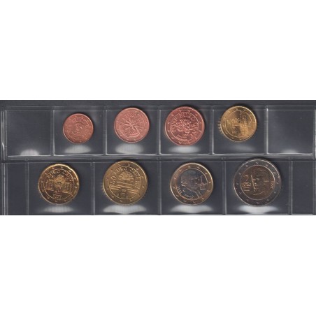 Monnaies euro - AUTRICHE - Série - 2002 - 1 cent à 2 euros