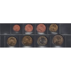 Monnaies euro - AUTRICHE - Série - 2008 - 1 cent à 2 euros