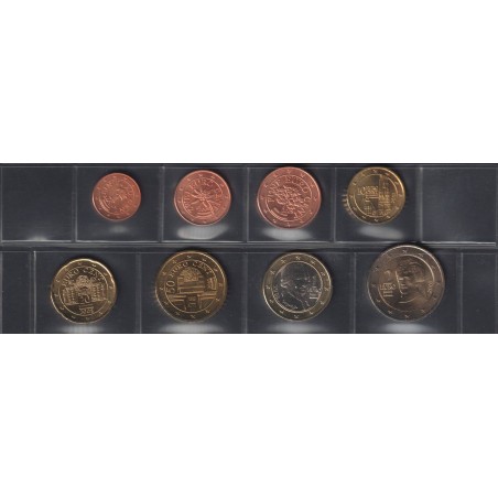 Monnaies euro - AUTRICHE - Série - 2008 - 1 cent à 2 euros