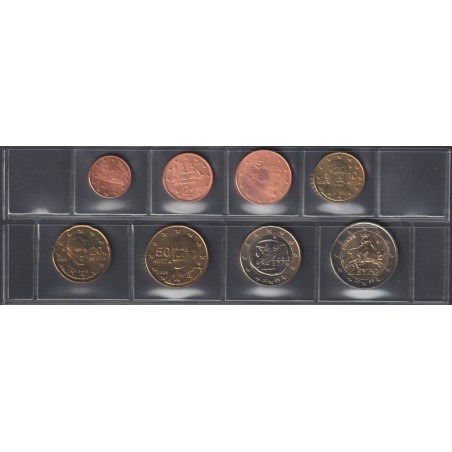 Monnaies euro - GRECE - Série - 2008 - 1 cent à 2 euros