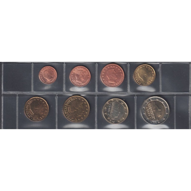 Monnaies euro - LUXEMBOURG - Série - 2002 - 1 cent à 2 euros