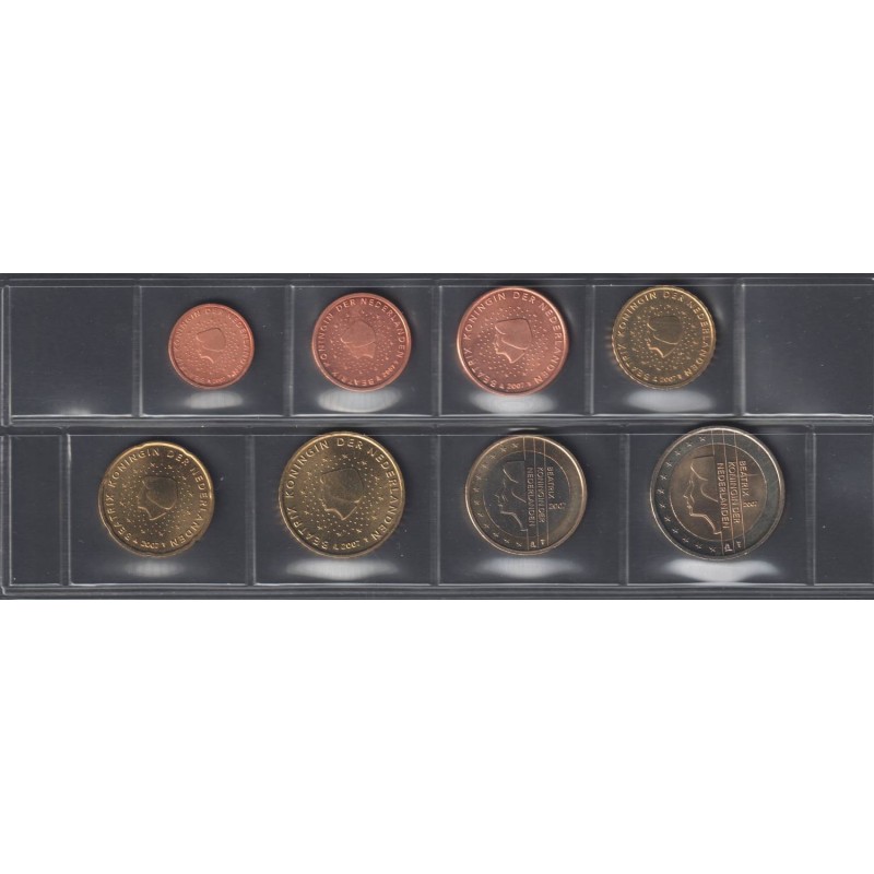 Monnaie euro  - PAYS-BAS - Série - 2007 - 1 cent à 2 euros