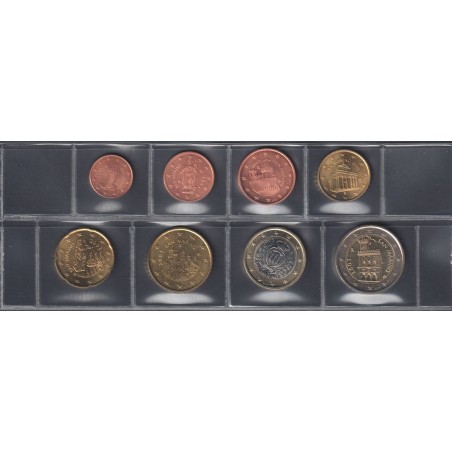 Monnaie euro  - SAINT-MARIN - Série - 2003 - 1 cent à 2 euros