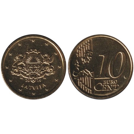 Monnaie euro courante - LETTONIE - 10 cents - 2014