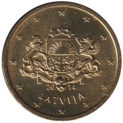 Monnaie euro courante - LETTONIE - 50 cents - 2014