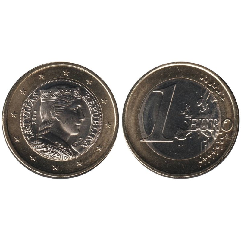 Monnaie euro courante - LETTONIE - 1 euro - 2014