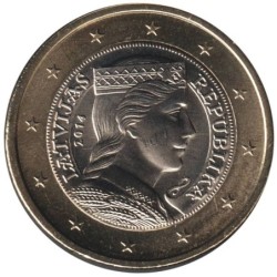 Monnaie euro courante - LETTONIE - 1 euro - 2014