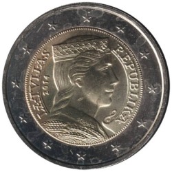 Monnaie euro courante - LETTONIE - 2 euros - 2014