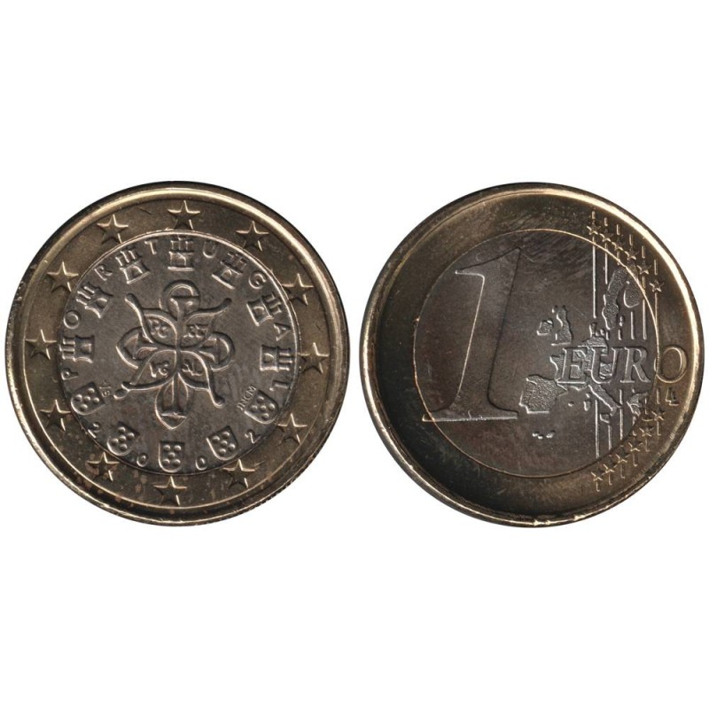 Monnaie euro courante - PORTUGAL - 1 euro - 2002