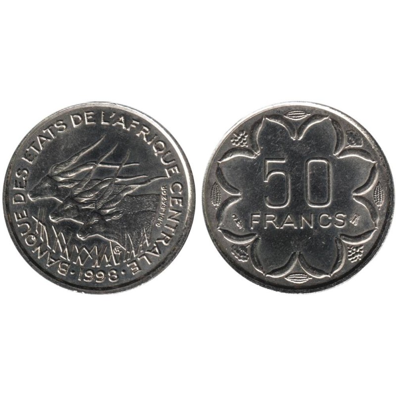 Monnaie monde - ETATS AFRIQUE CENTRALE - KM11 - 50 francs 1998