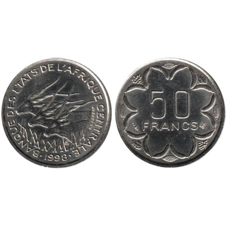 Monnaie monde - ETATS AFRIQUE CENTRALE - KM11 - 50 francs 1998