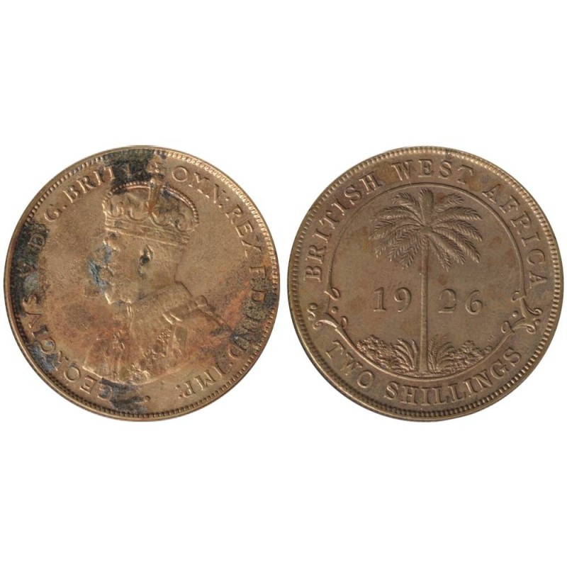 Monnaie monde - AFRIQUE OCCIDENTALE BRITANNIQUE - KM13b - 2 shillings 1926