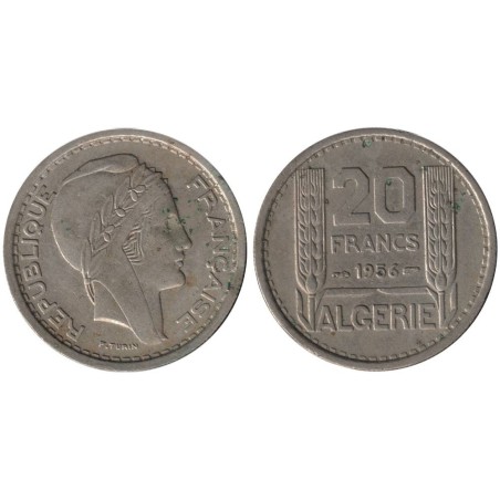 Monnaie monde - ALGERIE - KM91 - 20 francs 1956