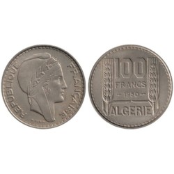 Monnaie monde - ALGERIE - KM93 - 100 francs 1950