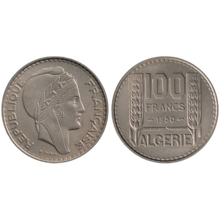 Monnaie monde - ALGERIE - KM93 - 100 francs 1950